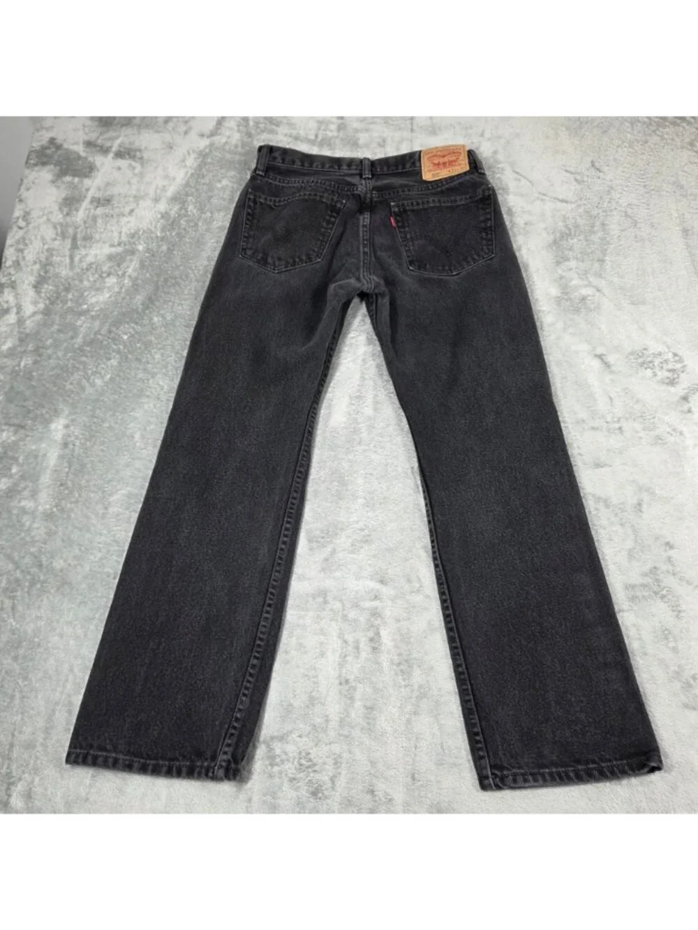 Levis 505 Jeans Mens 33X30 Black Straight Regular Fit 100% Cotton Denim Y2K